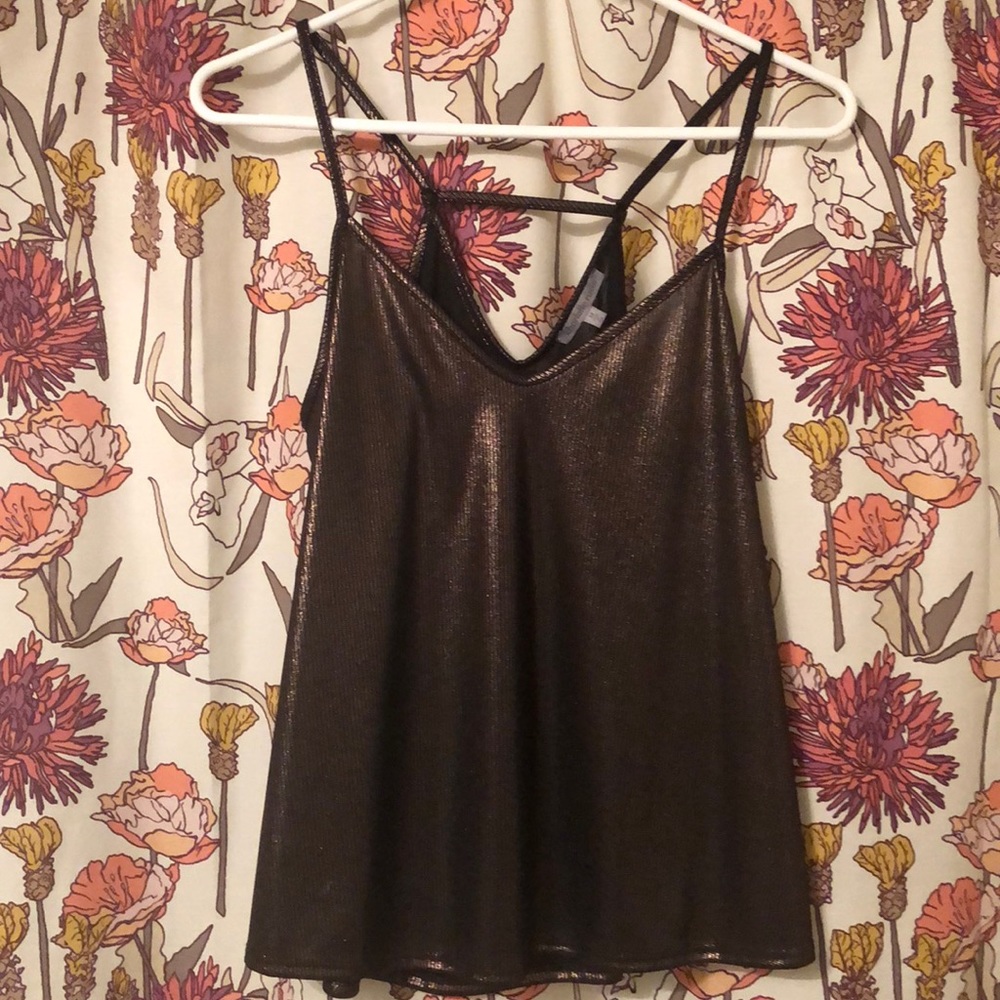 Gold Flowy Tank